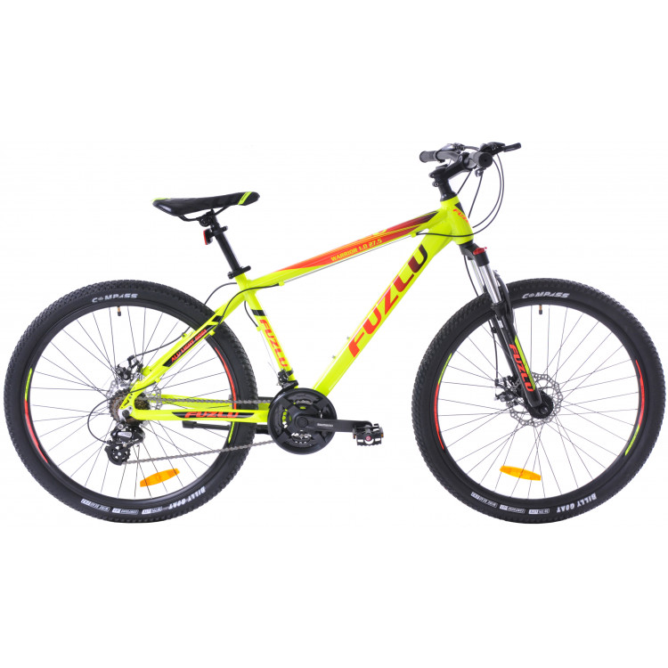 Horský Bicykel Fuzlu Warrior 1.0 27" žltý / červený / čierny lesklý